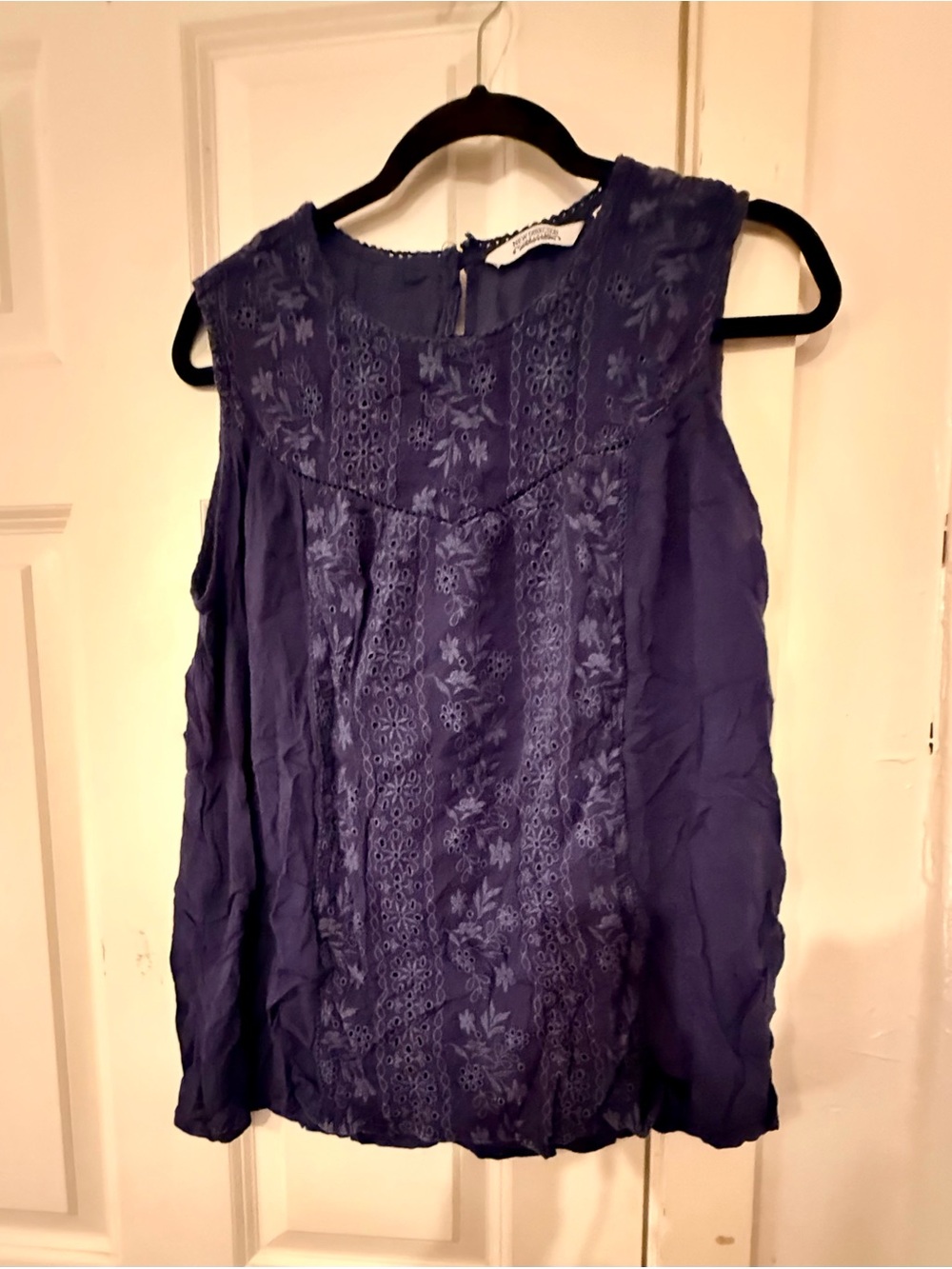 new directions Purple Embroidered Sleeveless Camisole
